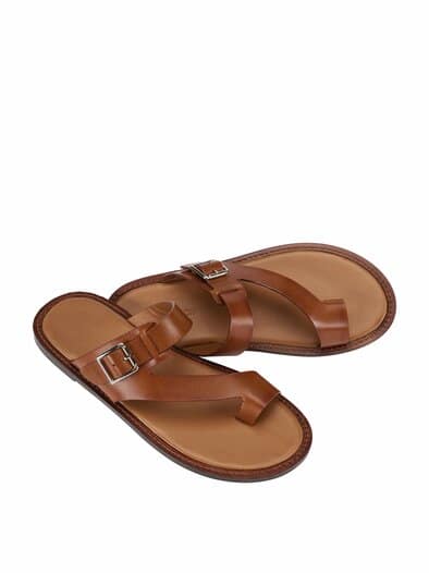 Riviera-Zehen-Sandale tabakblatt