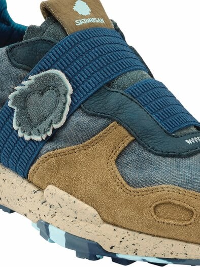 Leinen-Sneaker Chacrona denimblau/erde