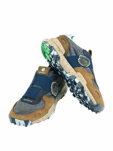 Leinen-Sneaker Chacrona denimblau/erde