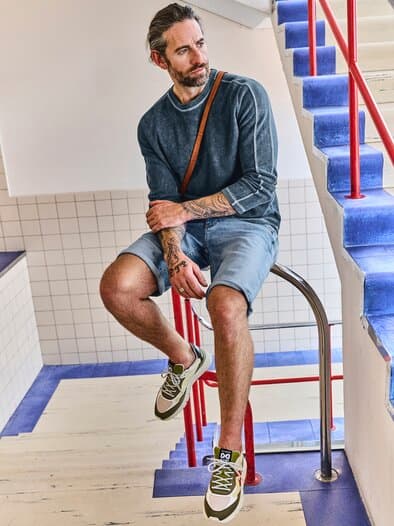 Collab-Sneaker Maru vanille/salbei