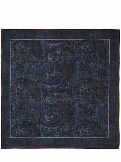 Italienisches Paisley-Tuch indigo