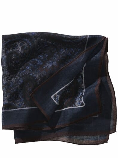 Italienisches Paisley-Tuch indigo