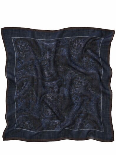 Italienisches Paisley-Tuch indigo
