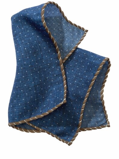 Kanten-Kunst-Einstecktuch indigo