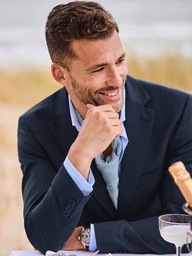 Palais-Krawattenschal edelindigo