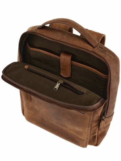 Vintage Lederrucksack vintage braun