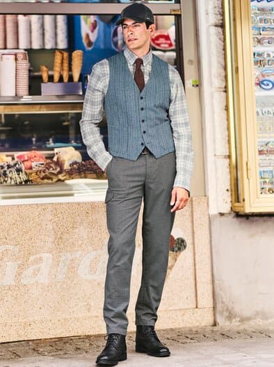 Leder-Baseballcap nachtschwarz