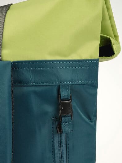 Collab-Rucksack Christopher petrol/limone