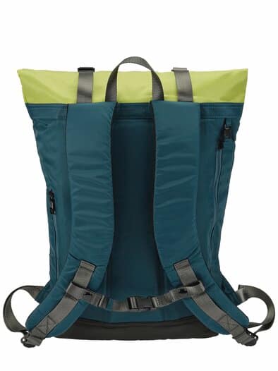 Collab-Rucksack Christopher petrol/limone