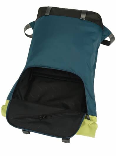 Collab-Rucksack Christopher petrol/limone