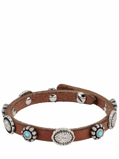 Lederarmband Braccialetto sattelbraun