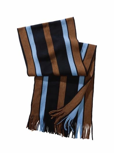 Gerade-Linien-Schal tabak/azur