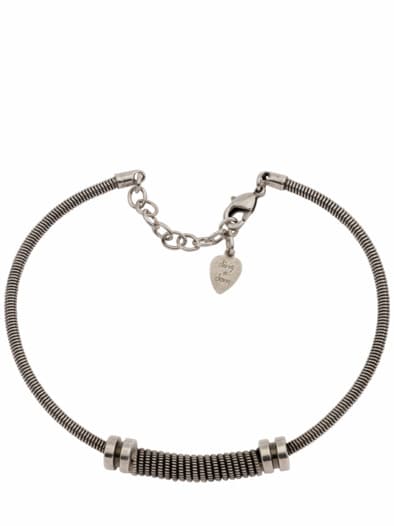 Stahlsaiten-Armband silber