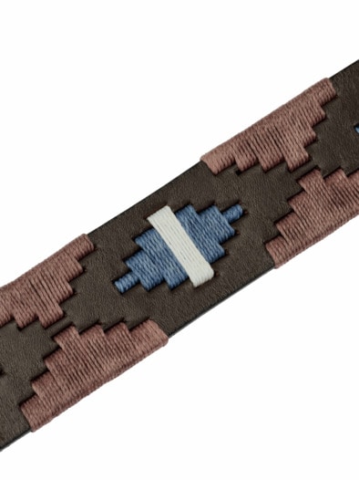 Gaucho-Gürtel rinderfell/blau
