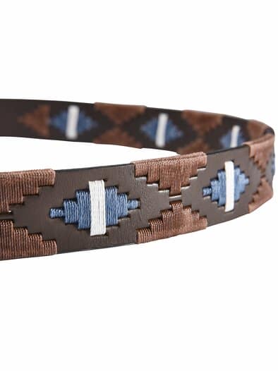 Gaucho-Gürtel rinderfell/blau