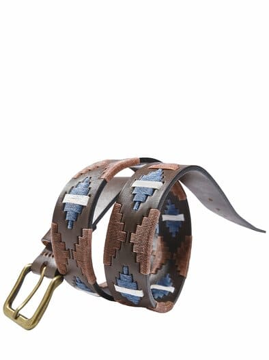 Gaucho-Gürtel rinderfell/blau