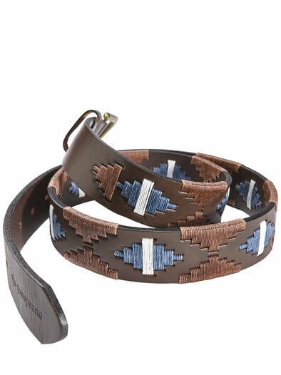 Gaucho-Gürtel rinderfell/blau