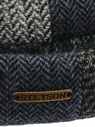 Patchwork-Dockermütze indigo/kastanie