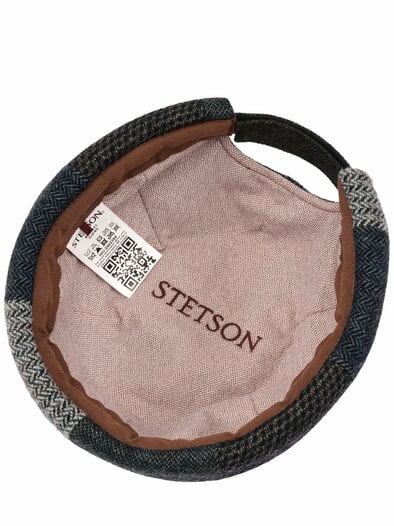 Patchwork-Dockermütze indigo/kastanie