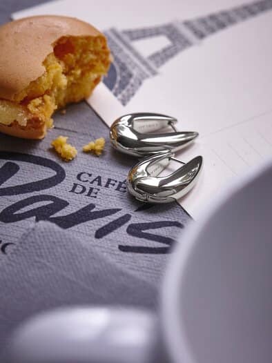 Crest-Ohrringe silbern