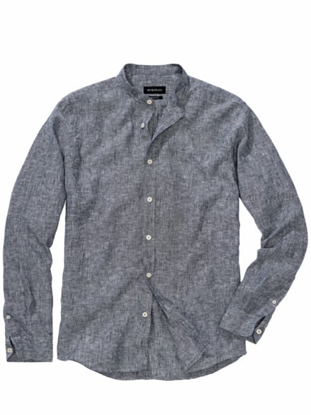 Elementar-Leinenhemd grau