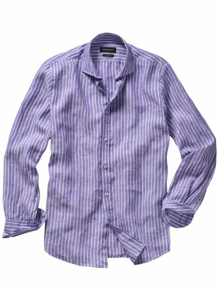 Mittelmeerhemd Streifen flieder