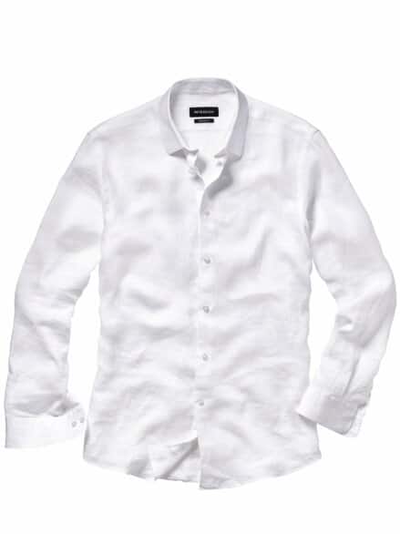 Prestige-Leinenhemd reinweiß