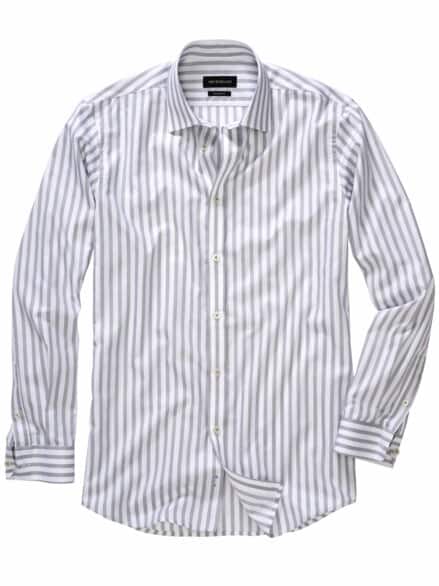 Klare-Linie-Hemd Streifen silbergrau