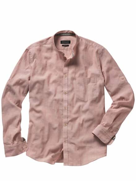 Filigranes Streifenhemd ziegelrot