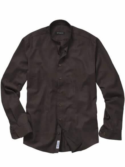 Standfest-Hemd espresso