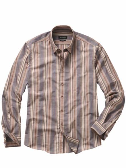 Kommunikatives Streifenhemd Streifen pastellkreide