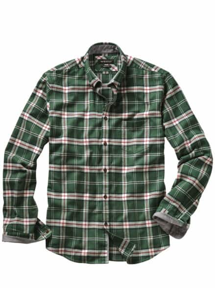 Optimistisches Flanellhemd edeltanne Optimistisches Flanellhemd edeltanne