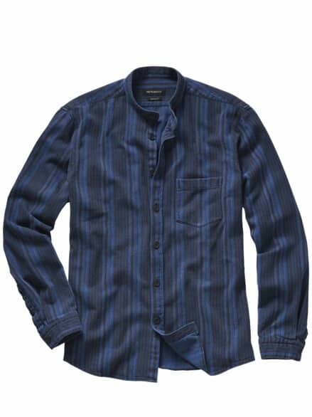 Standfestes Jeanshemd indigostreifen Standfestes Jeanshemd indigostreifen