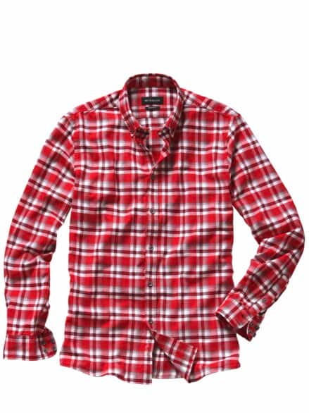 Signalkaro-Flanellhemd tartanrot Signalkaro-Flanellhemd tartanrot