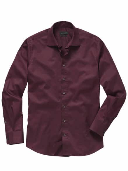 Satin-Hemd R.S.V.P. bordeaux