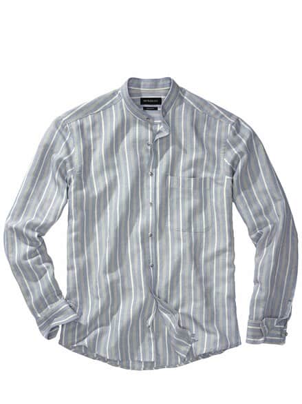 Gechilltes Streifenhemd denim/kupfer Gechilltes Streifenhemd denim/kupfer