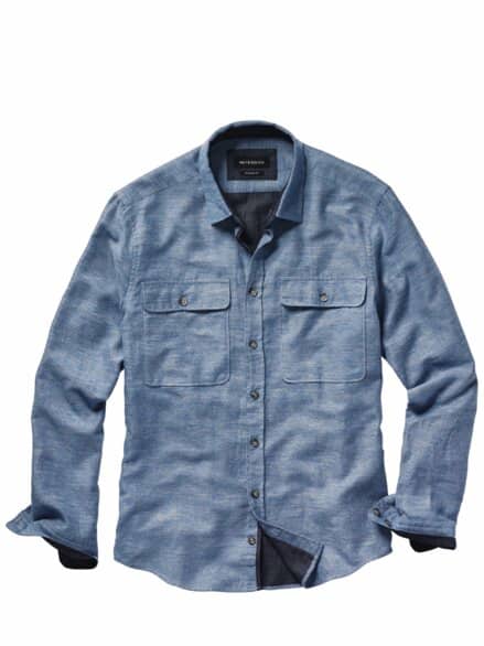Melange-Hemd blau-melange Melange-Hemd blau-melange