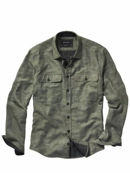 Melange-Hemd salbei-melange Melange-Hemd salbei-melange