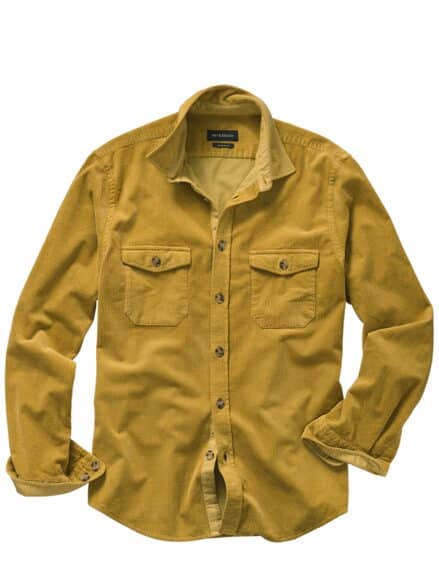 Samtrippen-Cordhemd messing