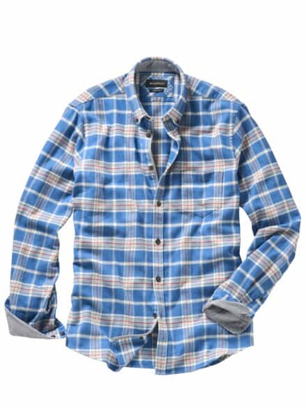 Gelassenes Flanellhemd himmelblau Gelassenes Flanellhemd himmelblau
