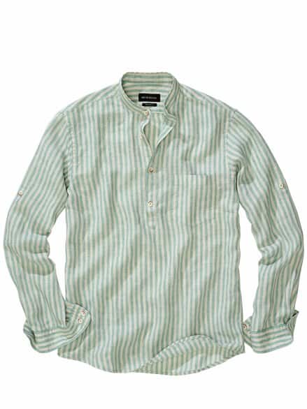 Halsfrei-Siesta-Hemd weidengrün