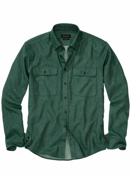 Italo-Overshirt tannengrün