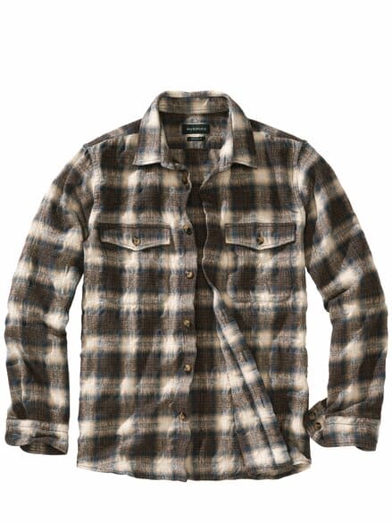Bitte-nicht-bügeln-Overshirt braunkaro