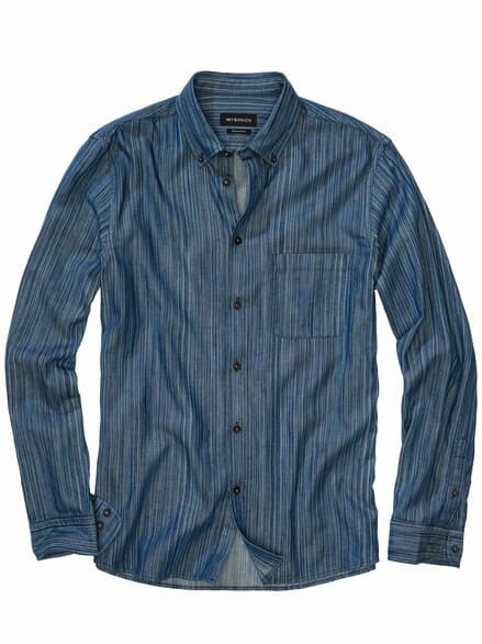 Strichcode-Jeanshemd denim
