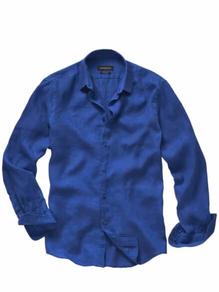 Prestige-Leinenhemd ultrablau