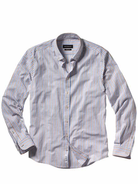 Business-As-Unusual-Shirt kaffee-streifen Business-As-Unusual-Shirt kaffee-streifen