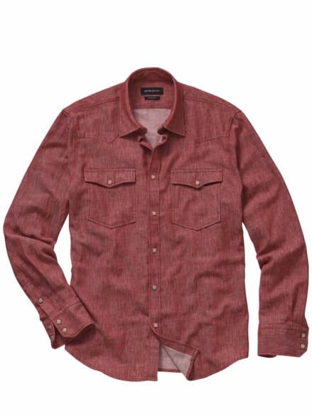 Staubfreies Westernshirt rodeorot Staubfreies Westernshirt rodeorot