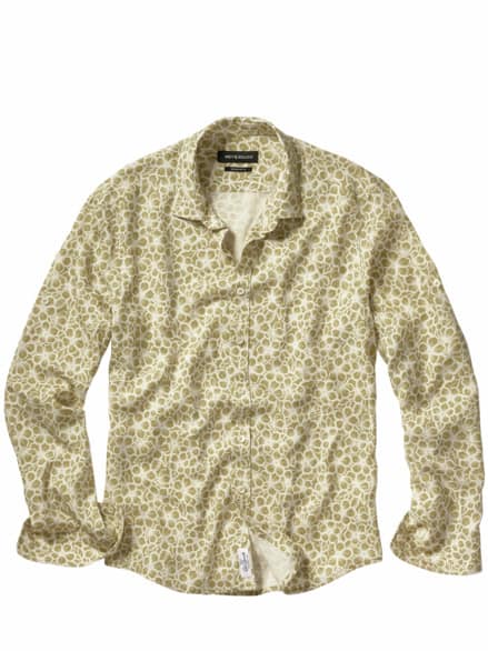 Blumenmosaik-Hemd grünstein