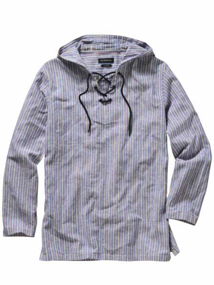 Stadtviertel-Hemd Streifen horizontblau