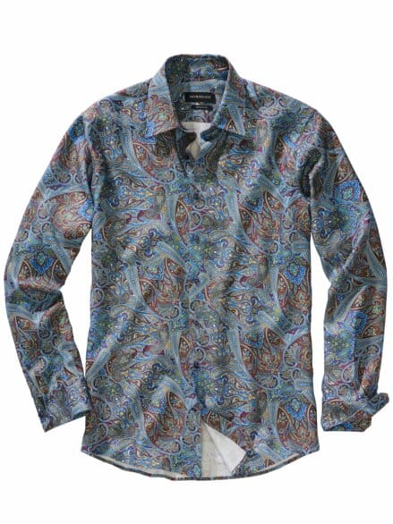 Vorfreude-Hemd Paisley aqua